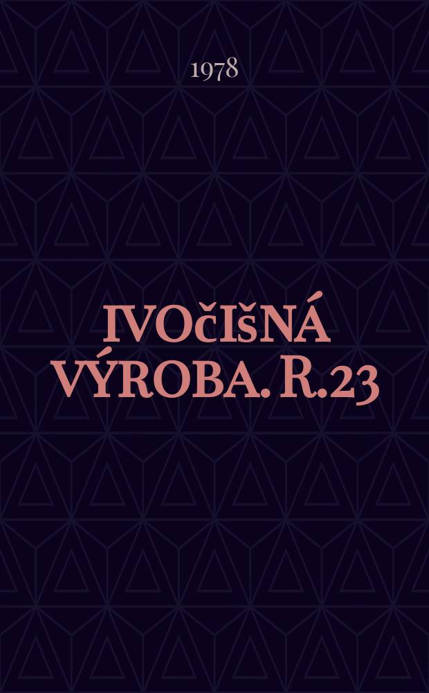 Živočišná výroba. R.23(51) 1978, Č.9