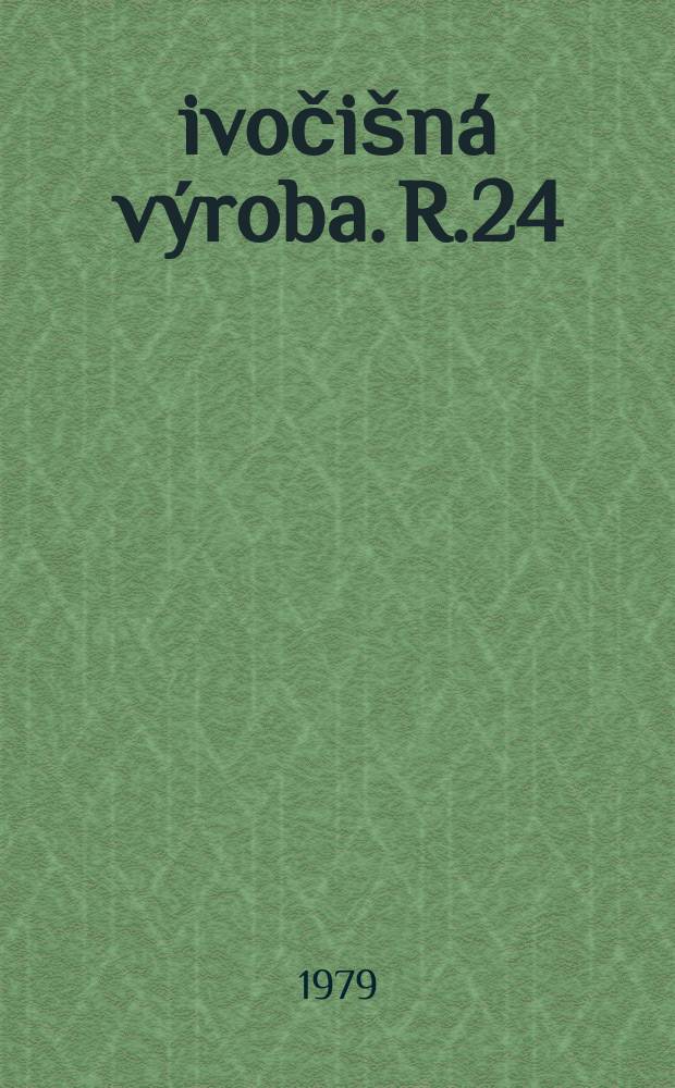Živočišná výroba. R.24(52) 1979, Č.2