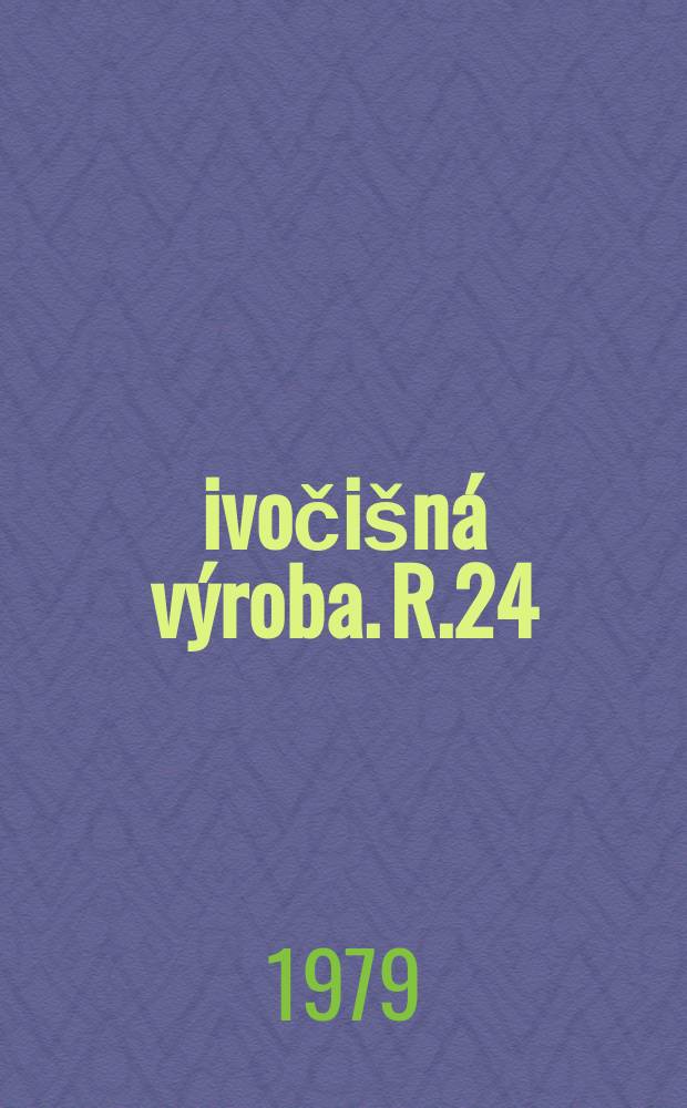 Živočišná výroba. R.24(52) 1979, Č.10
