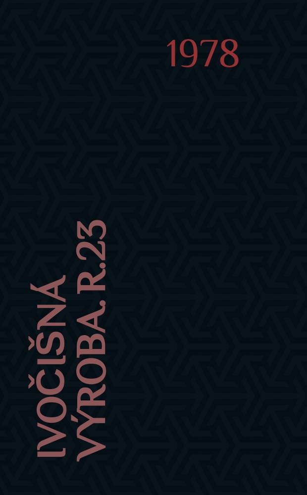 Živočišná výroba. R.23(51) 1978, Č.3