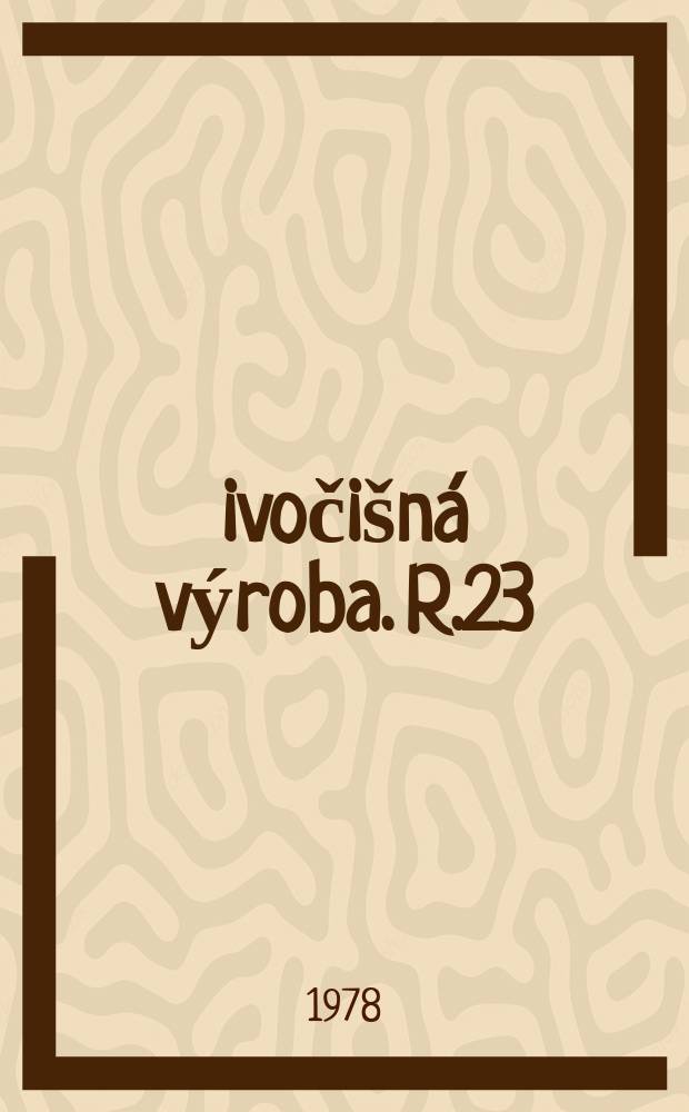 Živočišná výroba. R.23(51) 1978, Č.11
