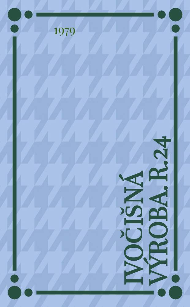 Živočišná výroba. R.24(52) 1979, Č.6