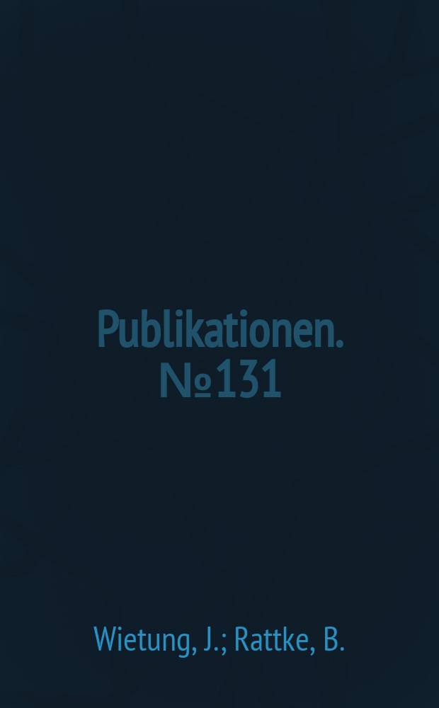 [Publikationen]. №131 : Zur Kinetik der thermischen Bildung von Leerstellen in Metallen