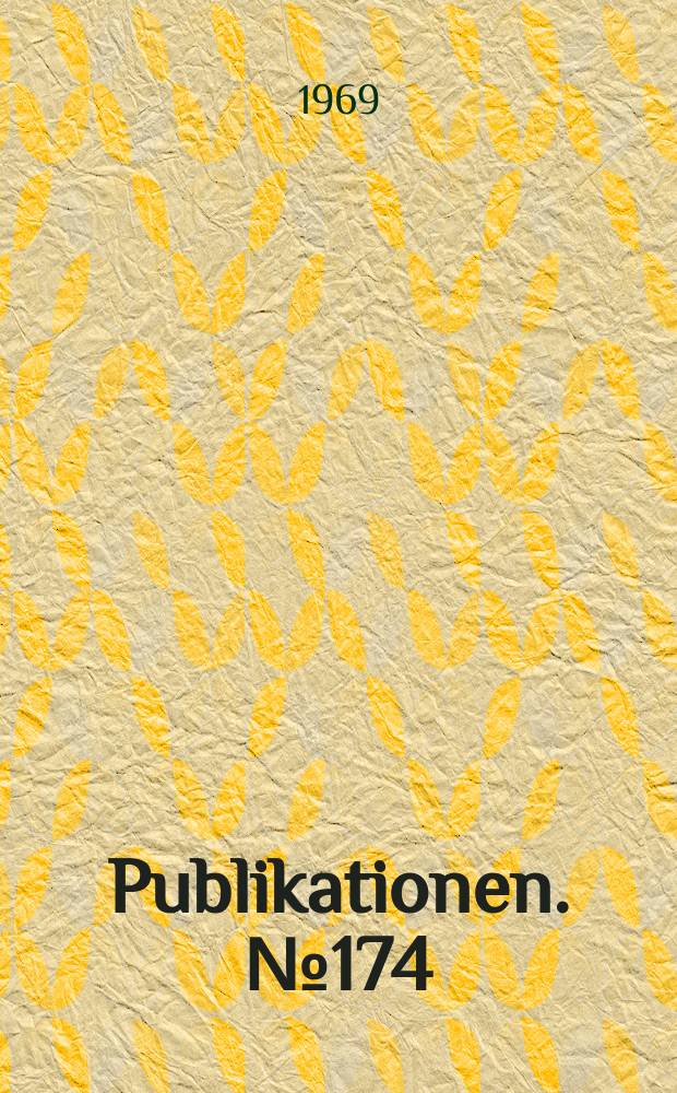 [Publikationen]. №174 : Zur Abtrennung des Spaltcasiums aus kurzzeitig abgekühlten Kernbrennstoff- Spaltproduktiogemischen durch Tonenaustausch an Ammoniummolyhdatophosphatz