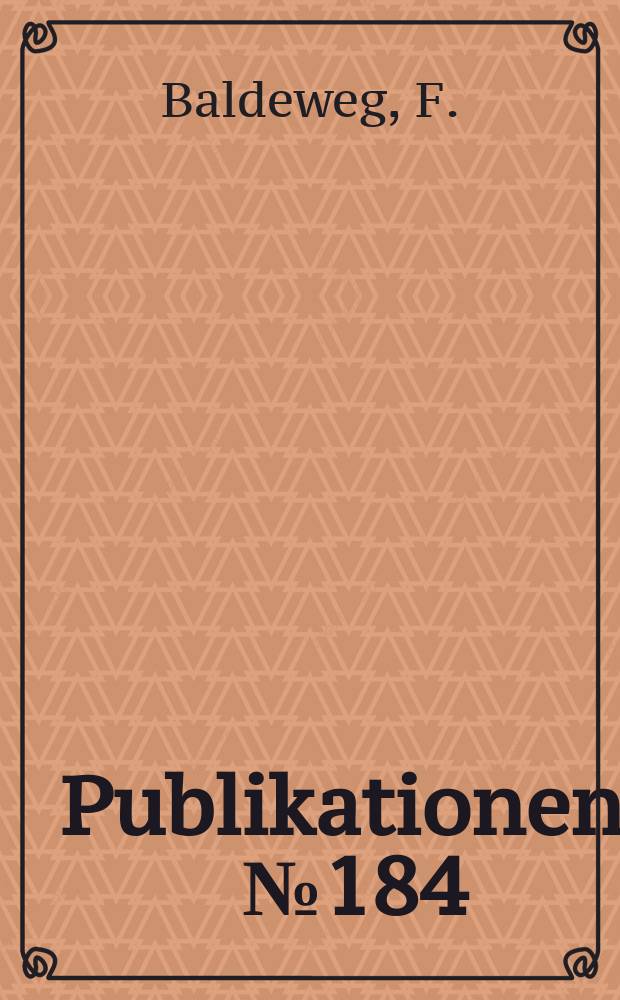 [Publikationen]. №184 : Eine Untersuchung der Reaktion ¹⁹F (d, a) ¹⁷ O im Energiebereich 1 35 bis 200 Me V 1969
