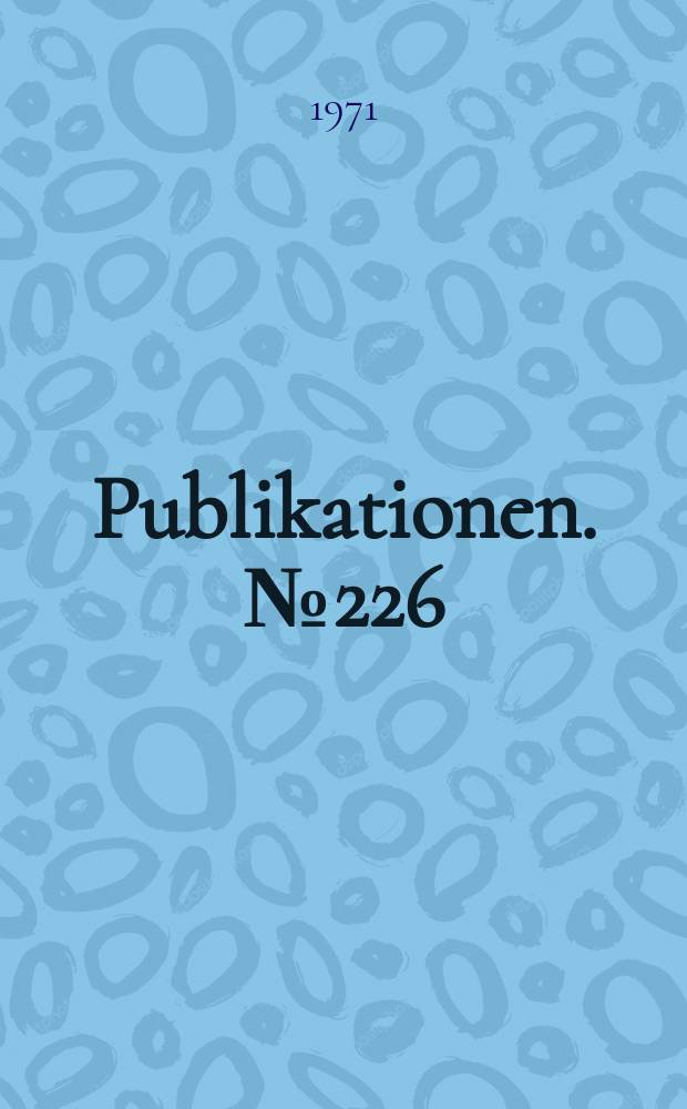 [Publikationen]. №226 : Introduction to nuclear physics