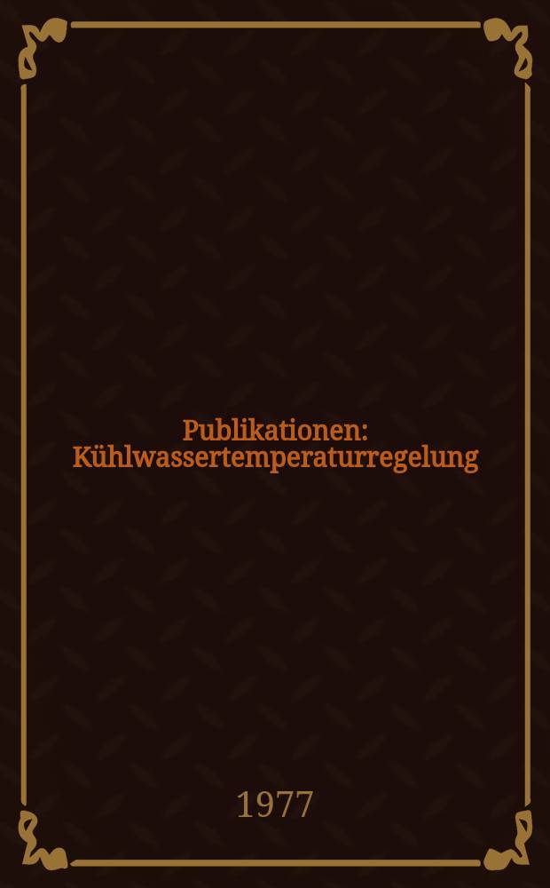 [Publikationen] : Kühlwassertemperaturregelung