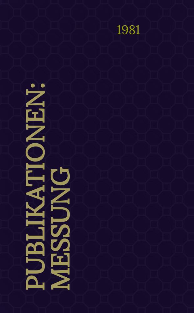 [Publikationen] : Messung