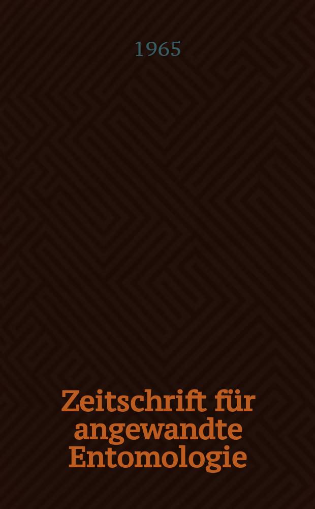 Zeitschrift für angewandte Entomologie : Organ der Deutschen Gesellschaft für angewandte Entomologie. Bd.56, H.2 : Kenntnis von Erdoesina alboannulata (Ratz) (Hymen. Chalcid), einem Puppenparasiten der Forleule, Parolis flammen Schiff (Lepid., Noct). Studien zur Kenntnis der Insekten bestimmter Standorte des Bruchberges (Oberhaz). Teil. 1