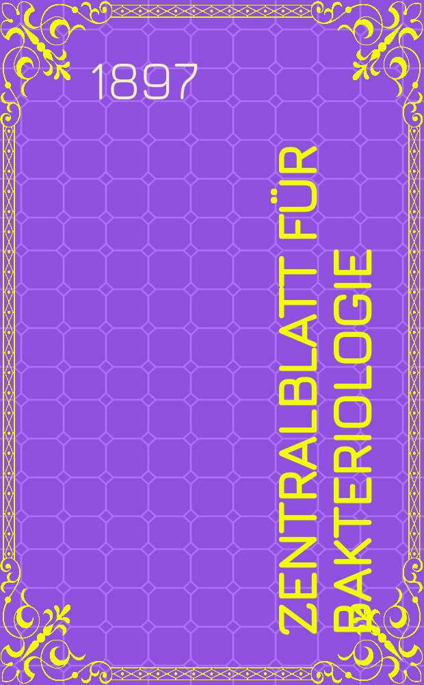 Zentralblatt für Bakteriologie : Med. microbiology, virology, parasitology, infectious diseases. Bd.21, №15