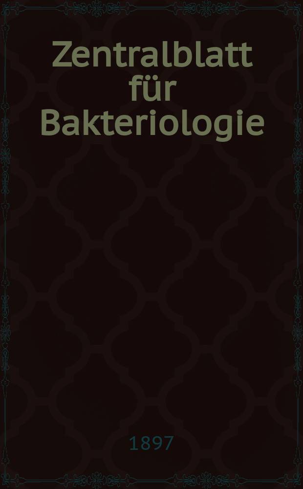 Zentralblatt für Bakteriologie : Med. microbiology, virology, parasitology, infectious diseases. Bd.21, №18