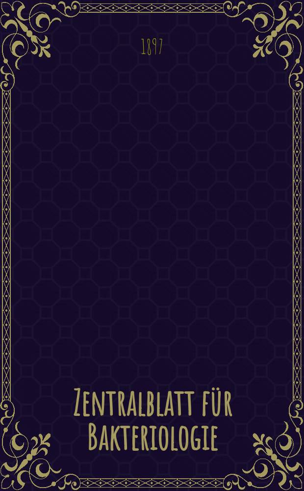 Zentralblatt für Bakteriologie : Med. microbiology, virology, parasitology, infectious diseases. Bd.21, №19