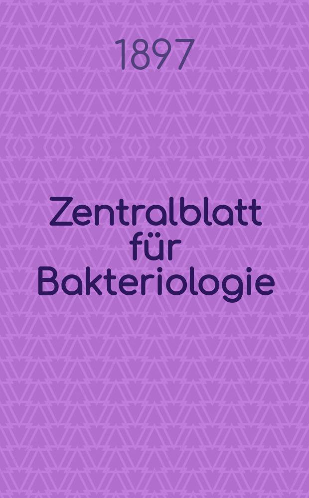 Zentralblatt für Bakteriologie : Med. microbiology, virology, parasitology, infectious diseases. Bd.22, №3