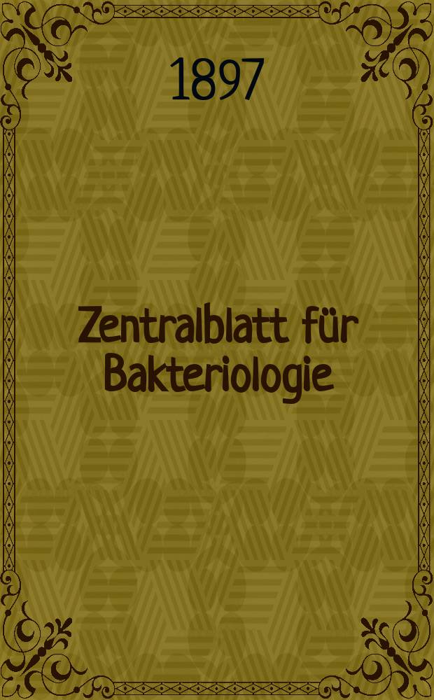 Zentralblatt für Bakteriologie : Med. microbiology, virology, parasitology, infectious diseases. Bd.22, №22
