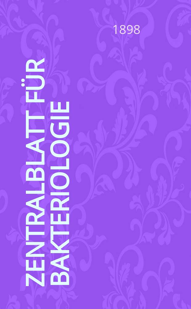Zentralblatt für Bakteriologie : Med. microbiology, virology, parasitology, infectious diseases. Bd.23, №1