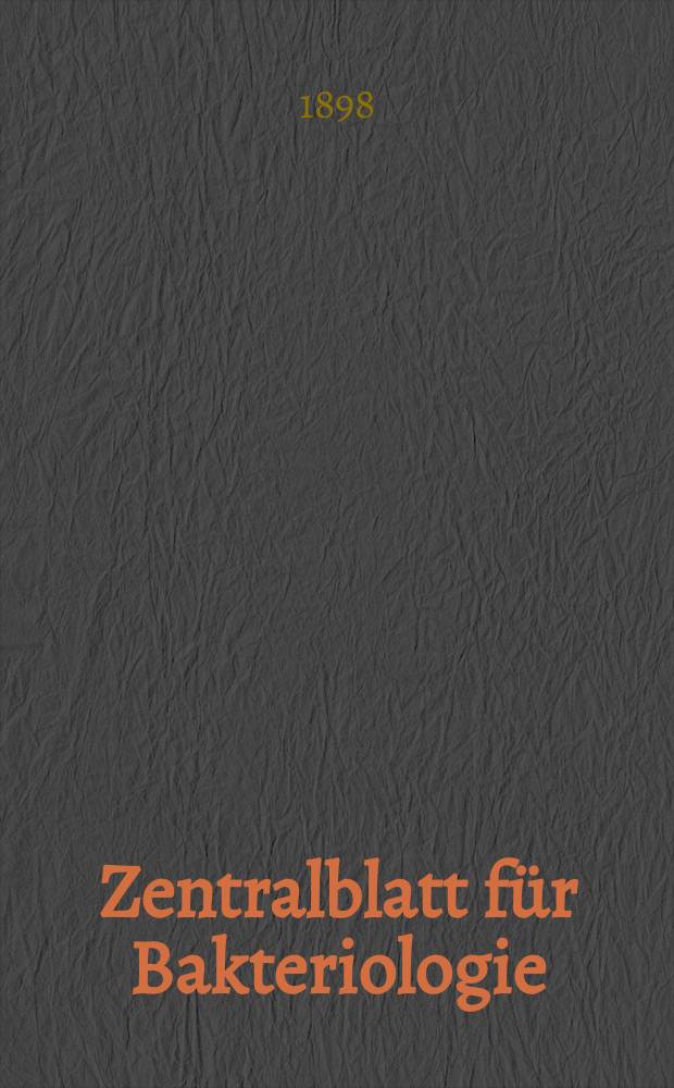 Zentralblatt für Bakteriologie : Med. microbiology, virology, parasitology, infectious diseases. Bd.23, №12