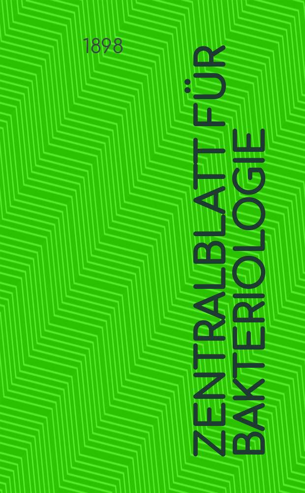 Zentralblatt für Bakteriologie : Med. microbiology, virology, parasitology, infectious diseases. Bd.23, №18