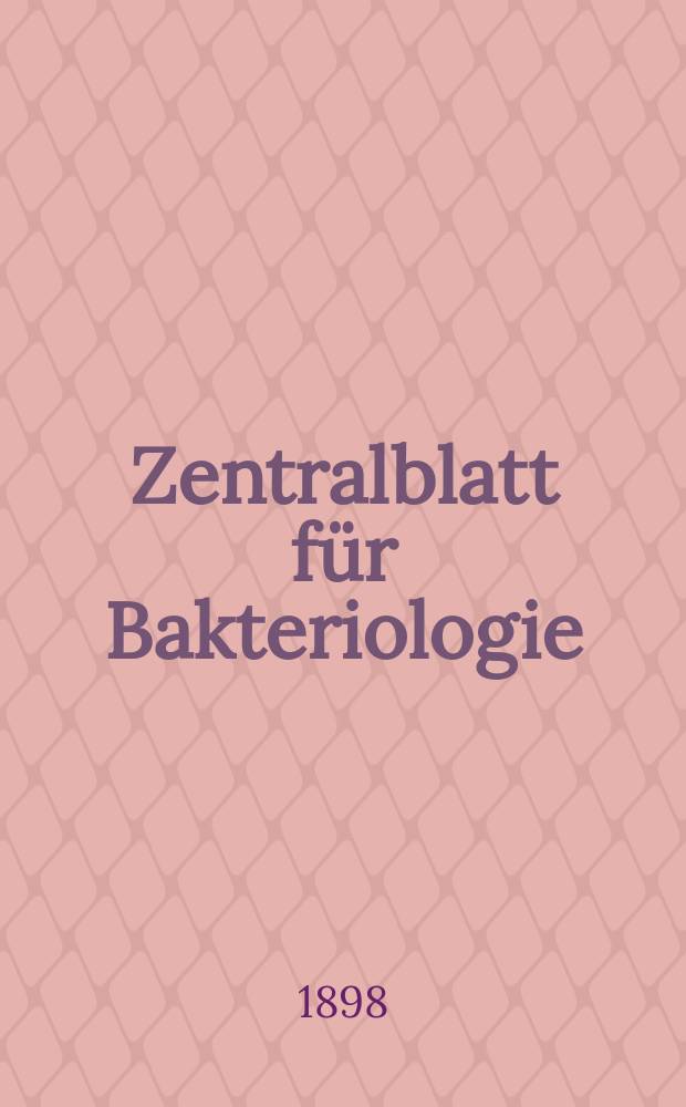 Zentralblatt für Bakteriologie : Med. microbiology, virology, parasitology, infectious diseases. Bd.23, №21