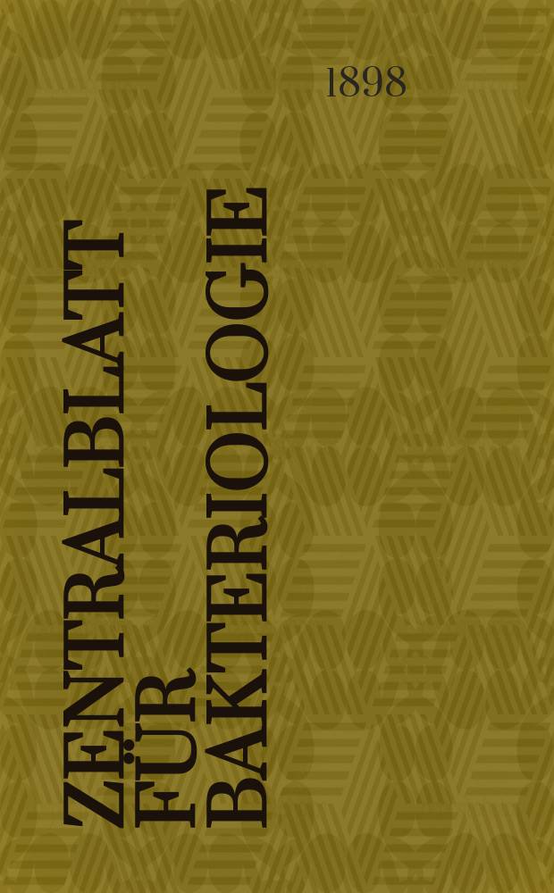 Zentralblatt f&uuml;r Bakteriologie : Med. microbiology, virology, parasitology, infectious diseases. Bd.23, №25