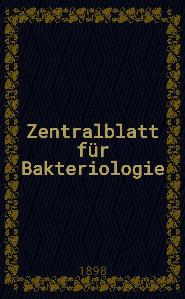 Zentralblatt für Bakteriologie : Med. microbiology, virology, parasitology, infectious diseases. Bd.24, №11
