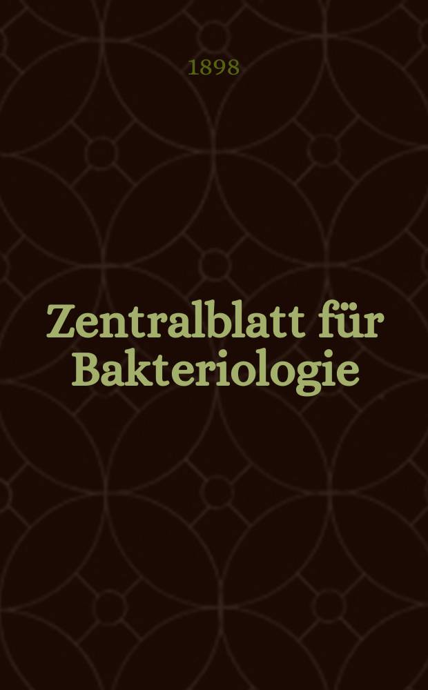 Zentralblatt für Bakteriologie : Med. microbiology, virology, parasitology, infectious diseases. Bd.24, №23