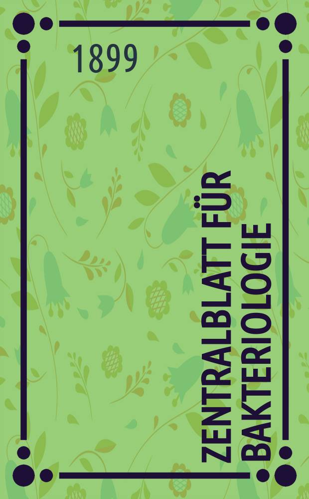 Zentralblatt für Bakteriologie : Med. microbiology, virology, parasitology, infectious diseases. Bd.26, №3