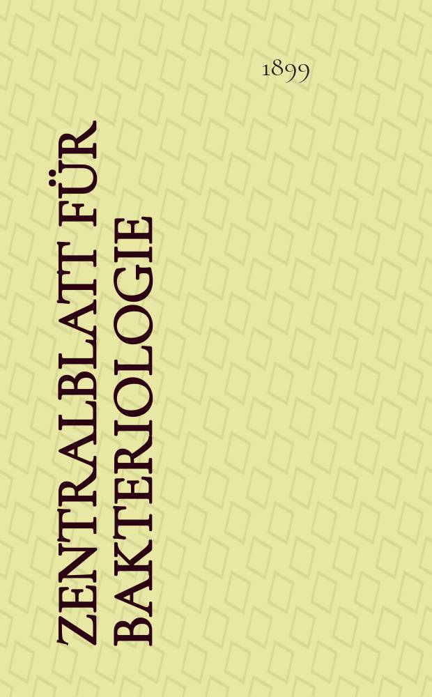 Zentralblatt für Bakteriologie : Med. microbiology, virology, parasitology, infectious diseases. Bd.26, №4