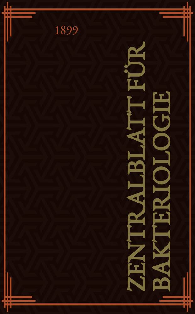 Zentralblatt für Bakteriologie : Med. microbiology, virology, parasitology, infectious diseases. Bd.26, №6