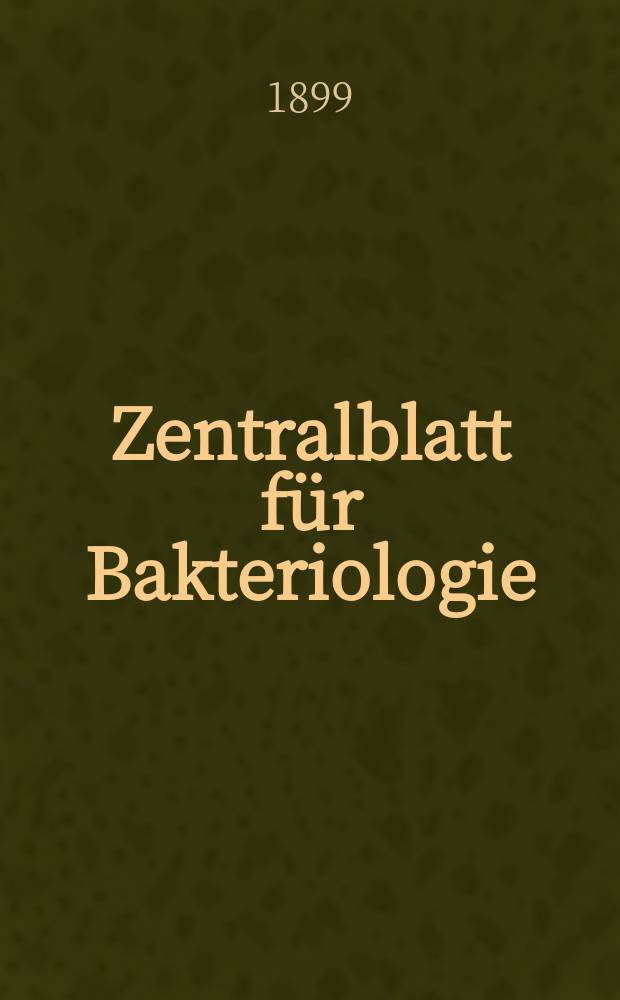 Zentralblatt f&uuml;r Bakteriologie : Med. microbiology, virology, parasitology, infectious diseases. Bd.26, №17