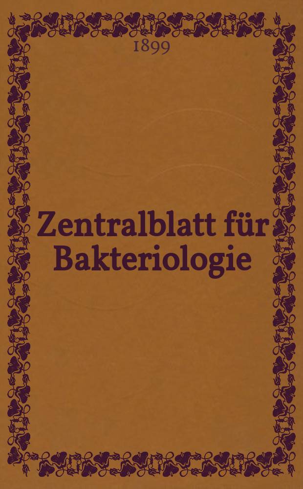 Zentralblatt für Bakteriologie : Med. microbiology, virology, parasitology, infectious diseases. Bd.26, №21