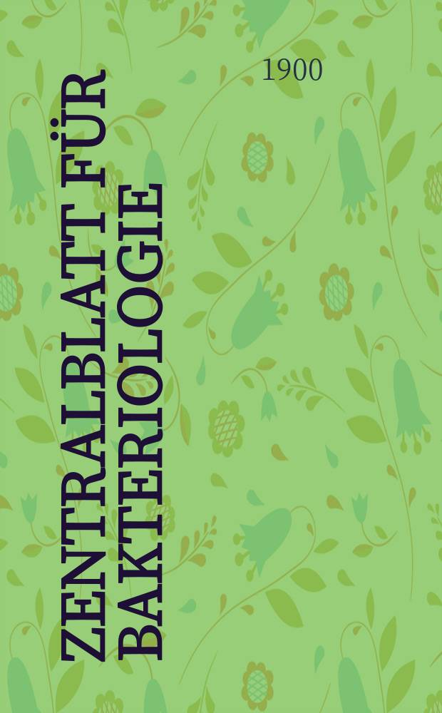 Zentralblatt für Bakteriologie : Med. microbiology, virology, parasitology, infectious diseases. Bd.27, №18