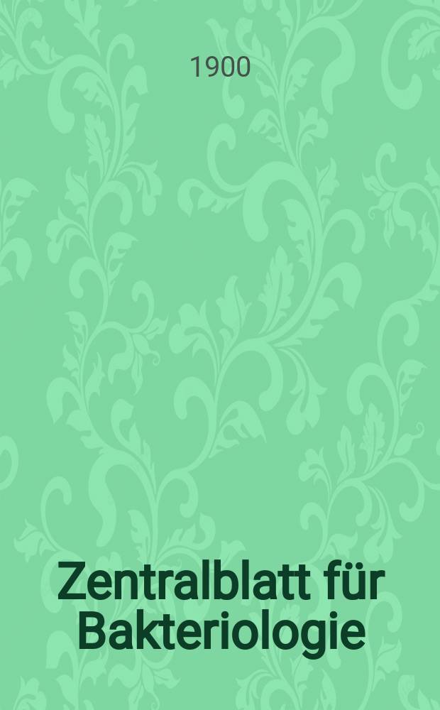 Zentralblatt für Bakteriologie : Med. microbiology, virology, parasitology, infectious diseases. Bd.28, №16