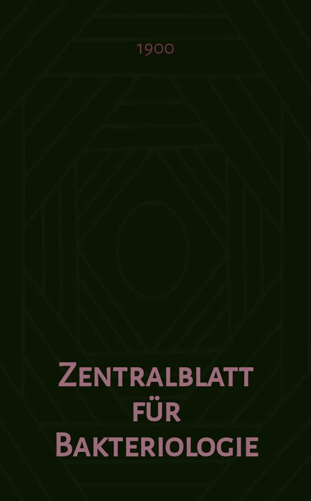 Zentralblatt für Bakteriologie : Med. microbiology, virology, parasitology, infectious diseases. Bd.28, №17