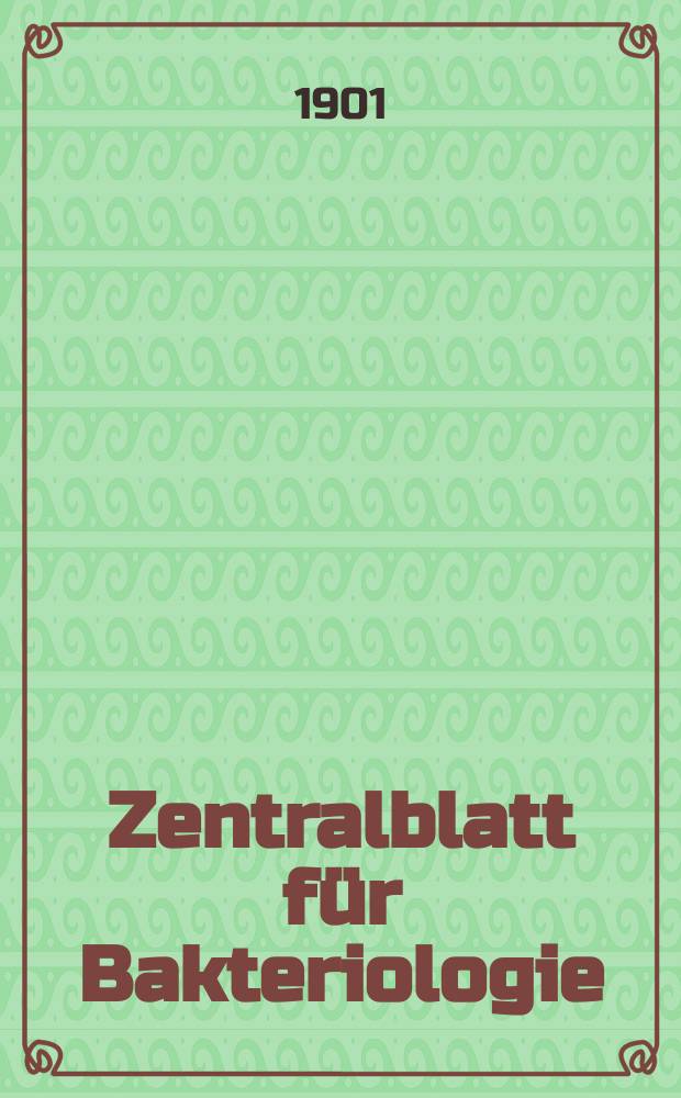 Zentralblatt für Bakteriologie : Med. microbiology, virology, parasitology, infectious diseases. Bd.29, №18