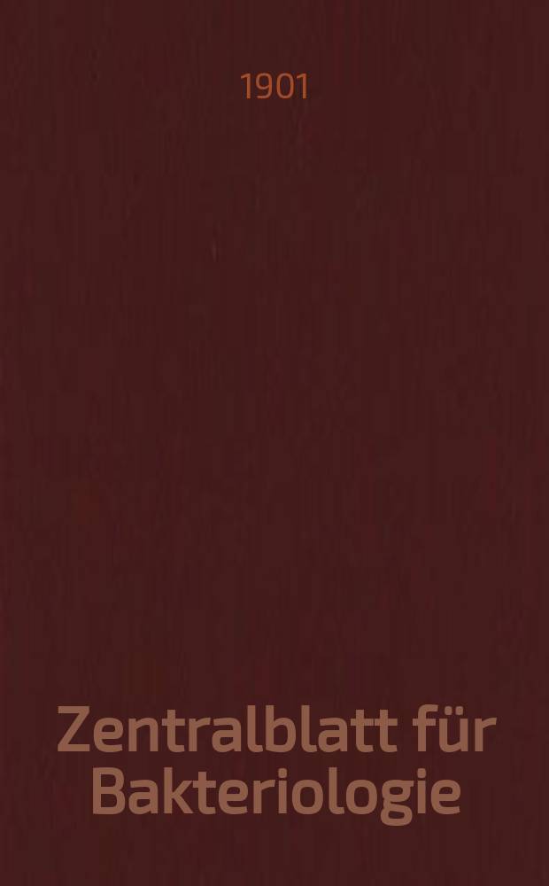 Zentralblatt für Bakteriologie : Med. microbiology, virology, parasitology, infectious diseases. Bd.30, №11