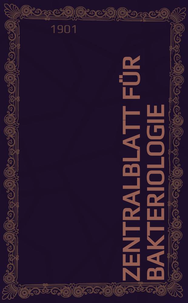Zentralblatt für Bakteriologie : Med. microbiology, virology, parasitology, infectious diseases. Bd.30, №13