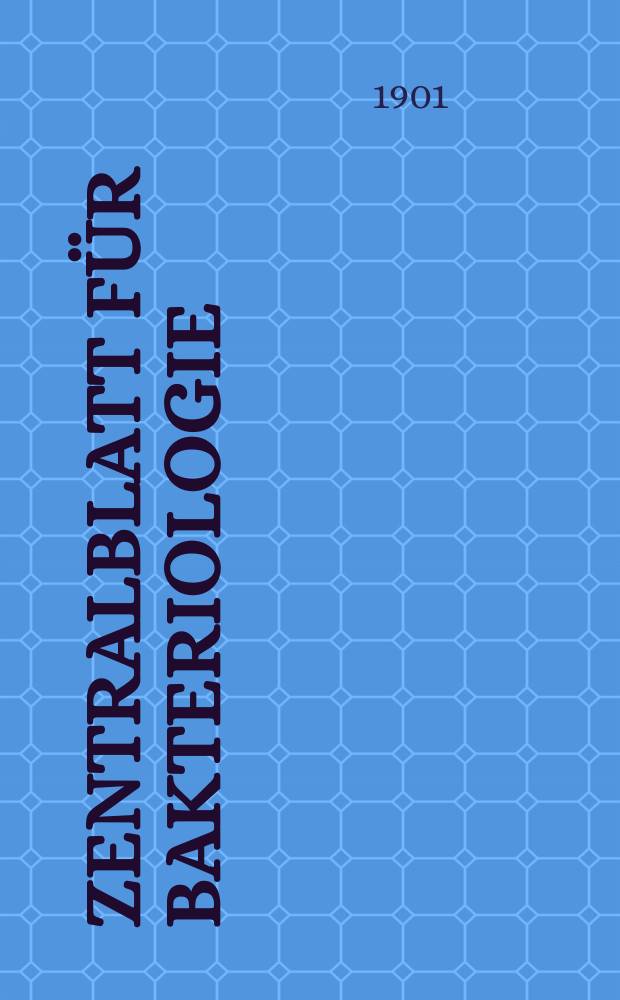 Zentralblatt für Bakteriologie : Med. microbiology, virology, parasitology, infectious diseases. Bd.30, №14