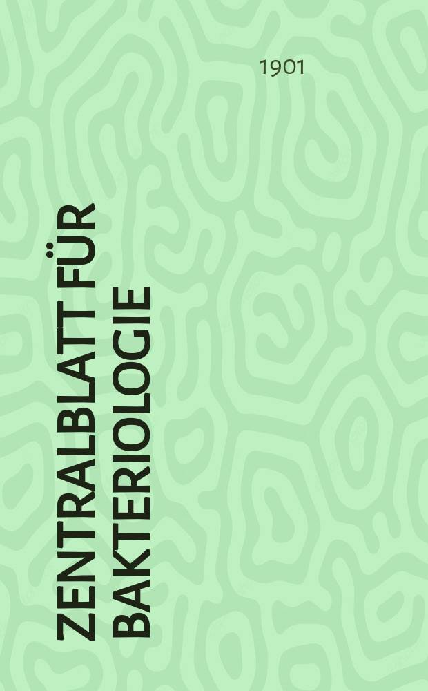 Zentralblatt für Bakteriologie : Med. microbiology, virology, parasitology, infectious diseases. Bd.30, №17
