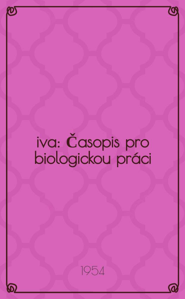 Živa : Časopis pro biologickou práci