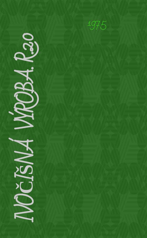 Živočišná výroba. R.20(48) 1975, Č.7