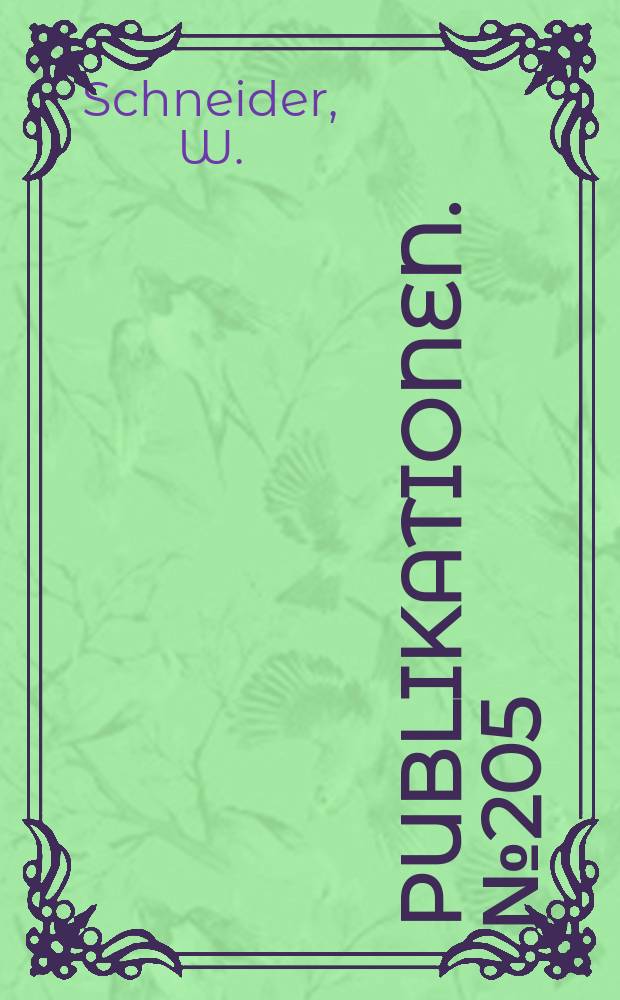 [Publikationen]. №205 : Materialprobleme bei Chlorierungsprozessen