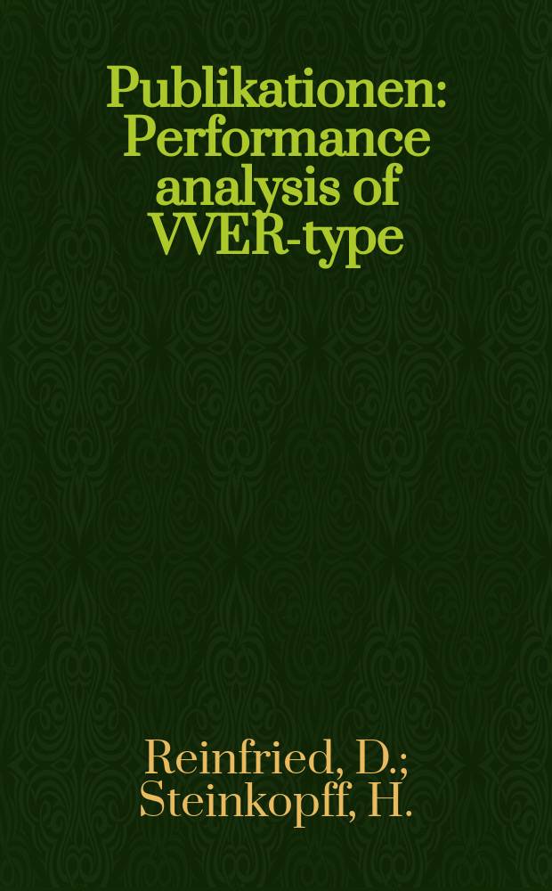 [Publikationen] : Performance analysis of VVER-type