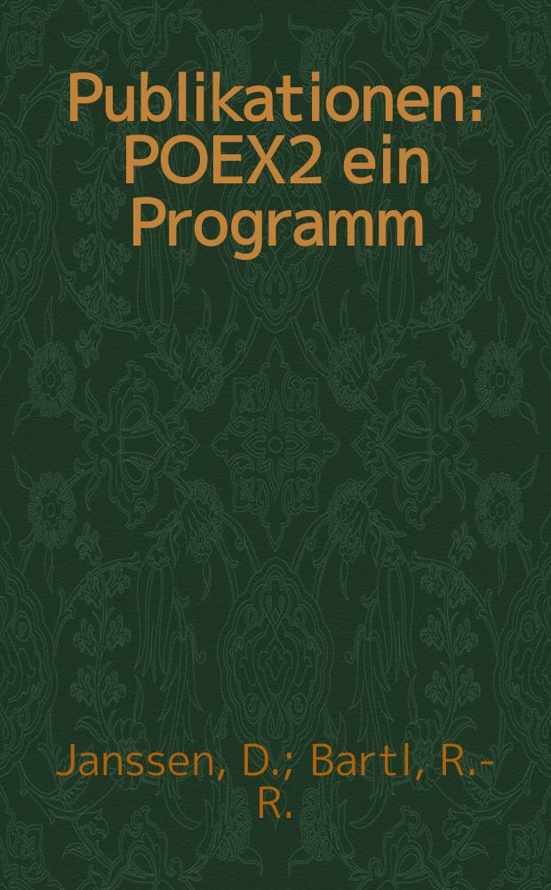 [Publikationen] : POEX2 ein Programm