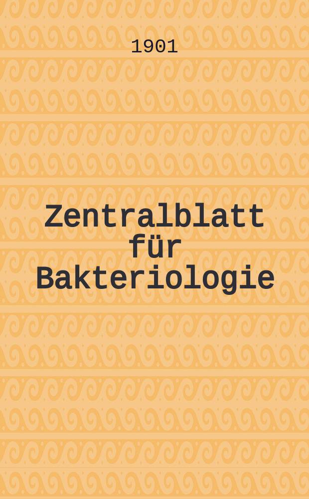 Zentralblatt für Bakteriologie : Med. microbiology, virology, parasitology, infectious diseases. Bd.30, №21