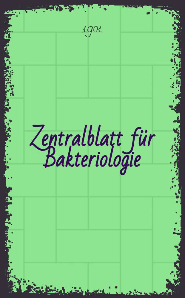 Zentralblatt für Bakteriologie : Med. microbiology, virology, parasitology, infectious diseases. Bd.30, №23
