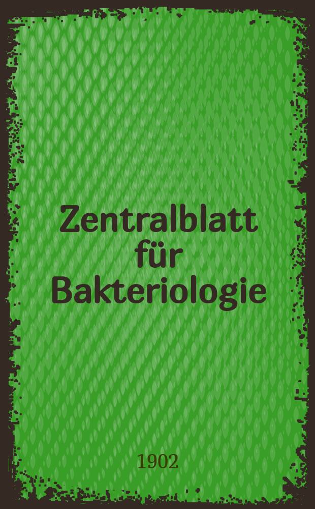 Zentralblatt für Bakteriologie : Med. microbiology, virology, parasitology, infectious diseases. Zentralblatt für Bakteriologie, Parasitenkunde und Infektionskrankheiten