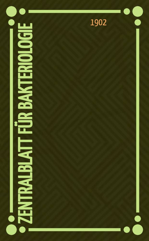 Zentralblatt für Bakteriologie : Med. microbiology, virology, parasitology, infectious diseases. Bd.31, №6