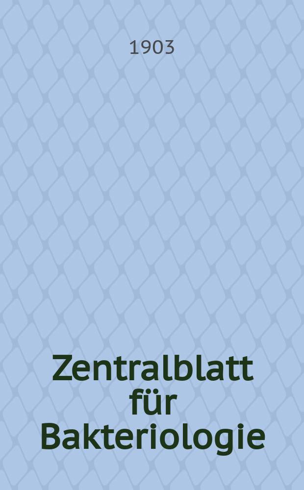Zentralblatt für Bakteriologie : Med. microbiology, virology, parasitology, infectious diseases. Bd.33, №9