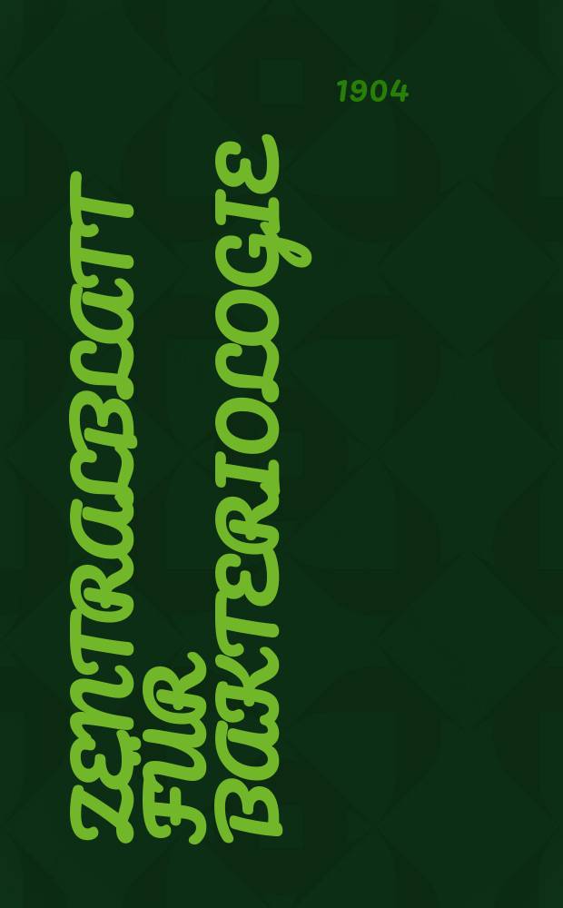 Zentralblatt für Bakteriologie : Med. microbiology, virology, parasitology, infectious diseases. Bd.35, №1