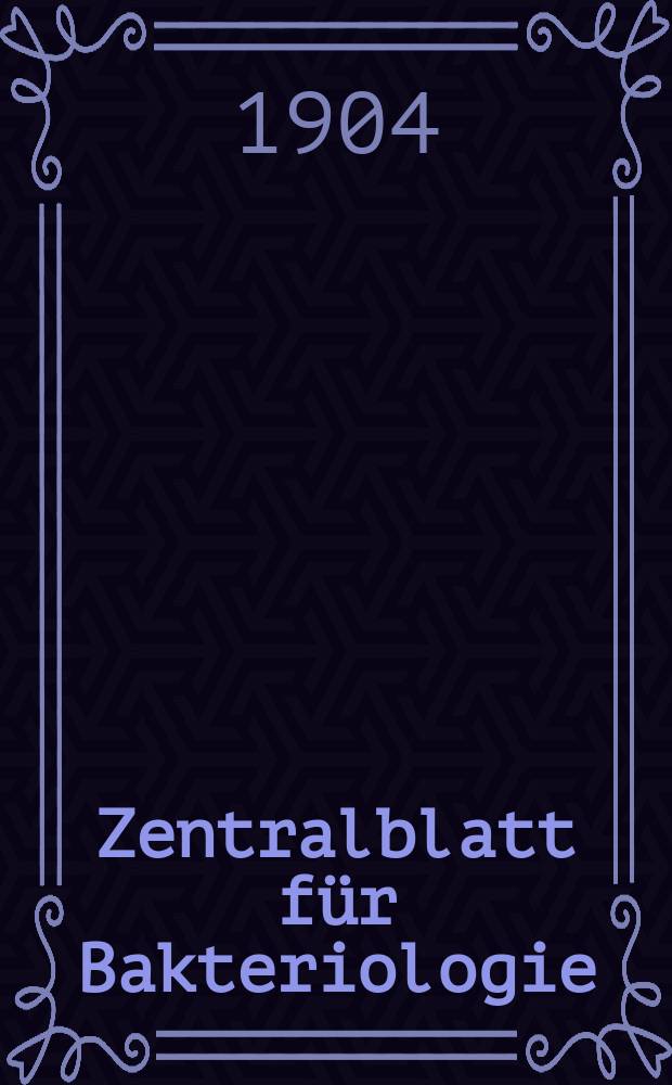 Zentralblatt für Bakteriologie : Med. microbiology, virology, parasitology, infectious diseases. Bd.36, №2